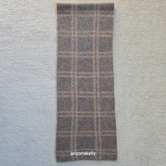 NWOT Everlane Alpaca Patterned Scarf in Cocoa & Tiger's Eye - Picture 6 of 13